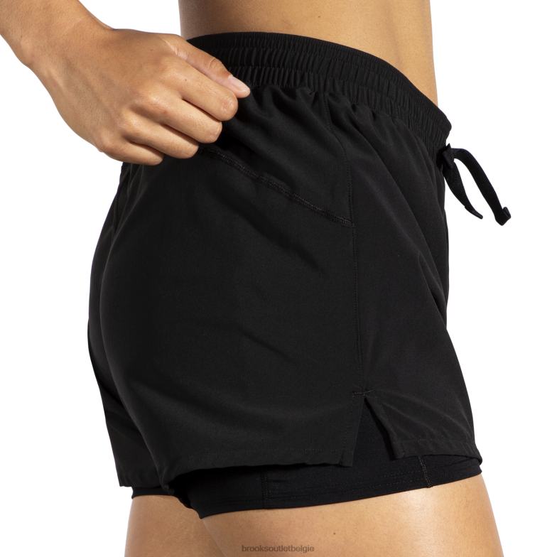 V8D8N600 moment 5 2-in-1 kort zwart Brooks