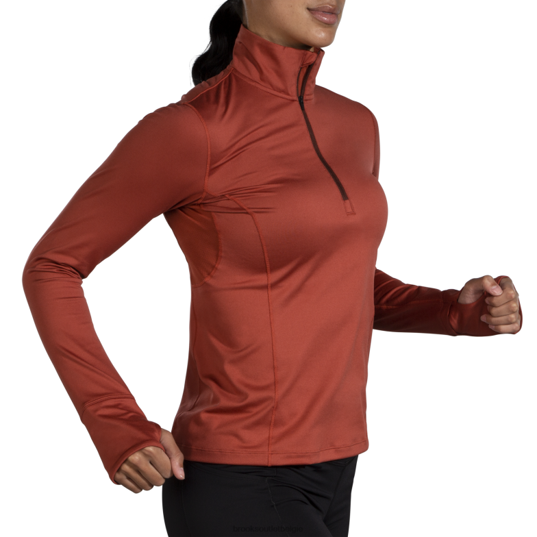 V8D8N1127 streepjes 1/2 ritssluiting koper Brooks