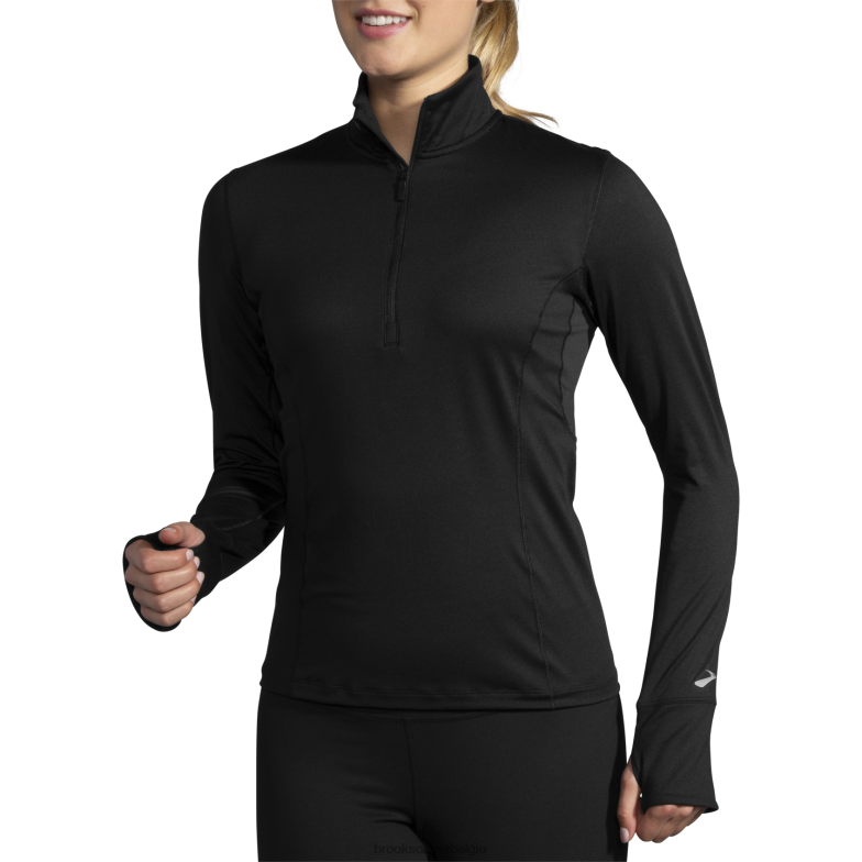 V8D8N368 streepjes 1/2 ritssluiting zwart Brooks