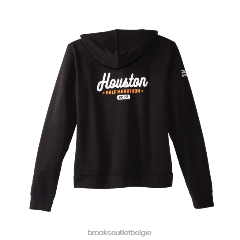 V8D8N740 houston22 hoodie met volledige ritssluiting 2.0 zwart Brooks