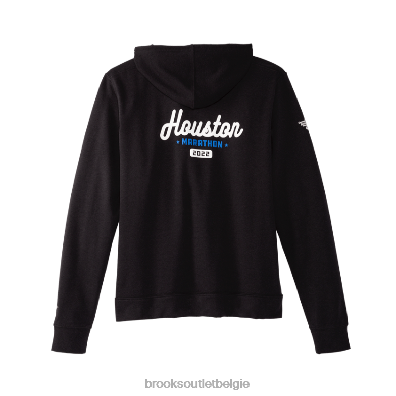 V8D8N741 houston22 hoodie met volledige ritssluiting 2.0 zwart Brooks