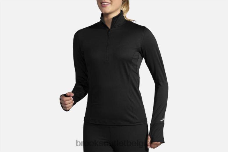 V8D8N1628 streepjes 1/2 ritssluiting zwart Brooks