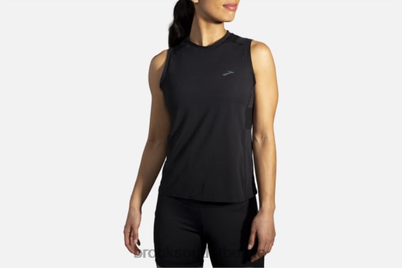 V8D8N1655 sfeer mouwloos zwart Brooks