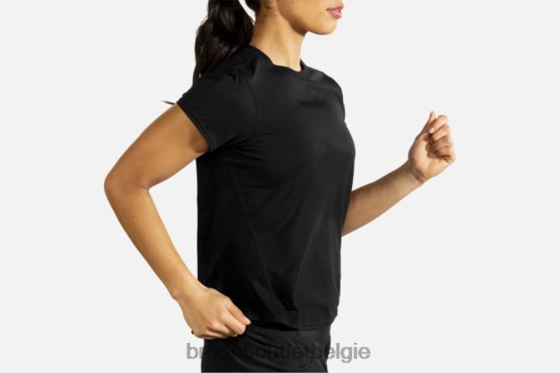 V8D8N1657 afstand korte mouw zwart Brooks