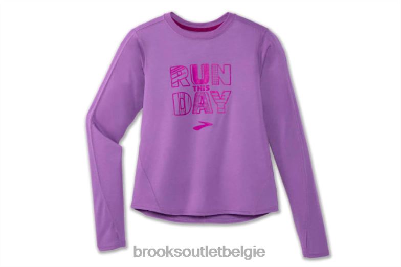 V8D8N1680 afstand grafische lange mouw heliotroop Brooks