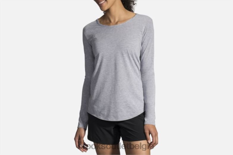 V8D8N1686 afstand lange mouw heide Brooks