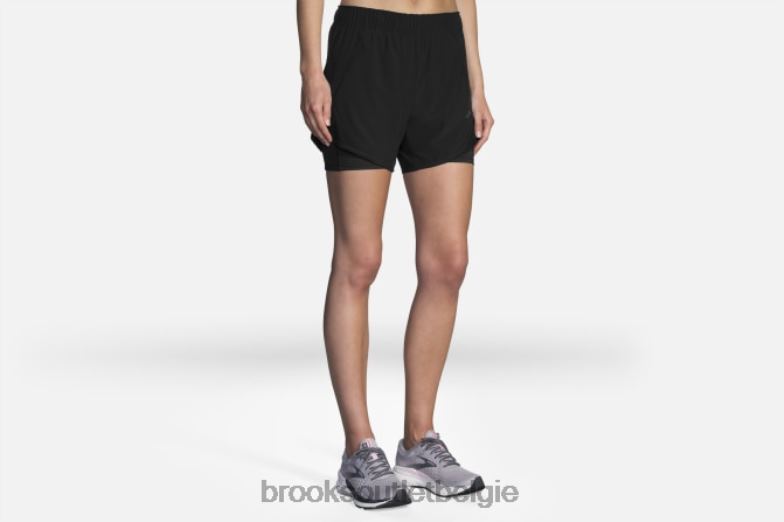 V8D8N1688 Chaser 5 2-in-1 kort zwart Brooks