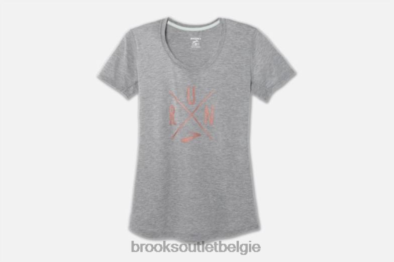 V8D8N1699 grafisch T-shirt op afstand heide Brooks