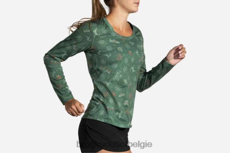 V8D8N1708 afstand grafische lange mouw vrolijk rennen Brooks