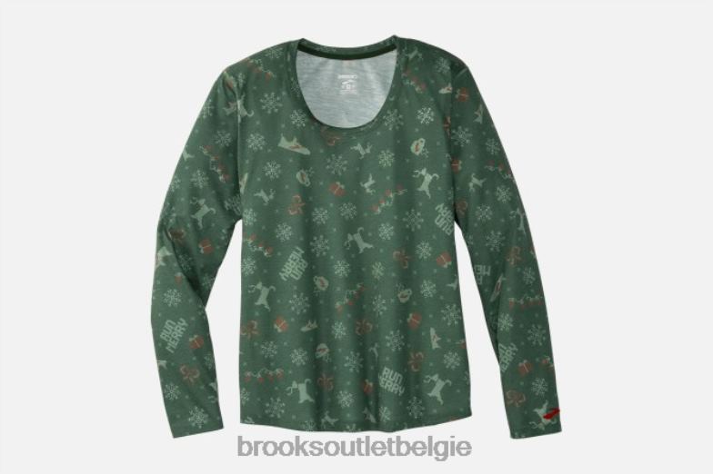 V8D8N1708 afstand grafische lange mouw vrolijk rennen Brooks