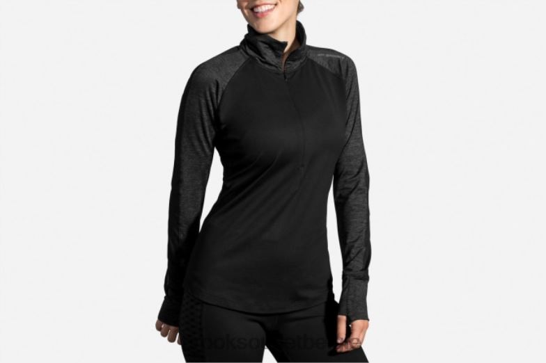 V8D8N1738 streepjes 1/2 ritssluiting zwart Brooks