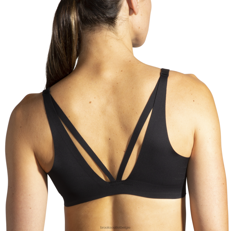 V8D8N1224 dare hardloopbeha met bandjes zwart Brooks