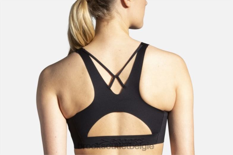 V8D8N1689 Dare run-bh met v-hals zwart Brooks
