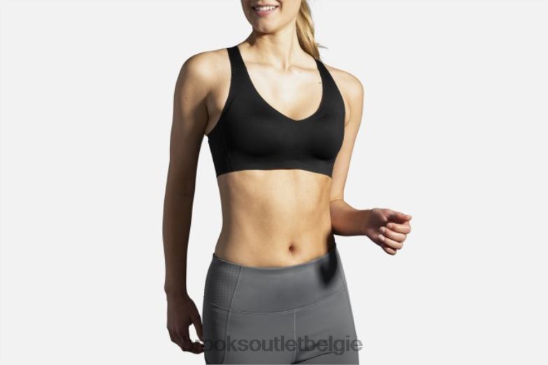 V8D8N1689 Dare run-bh met v-hals zwart Brooks