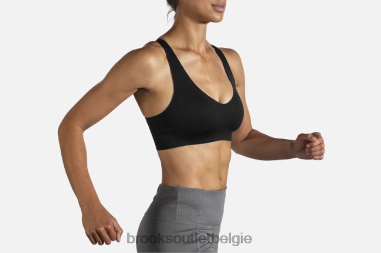 V8D8N1689 Dare run-bh met v-hals zwart Brooks