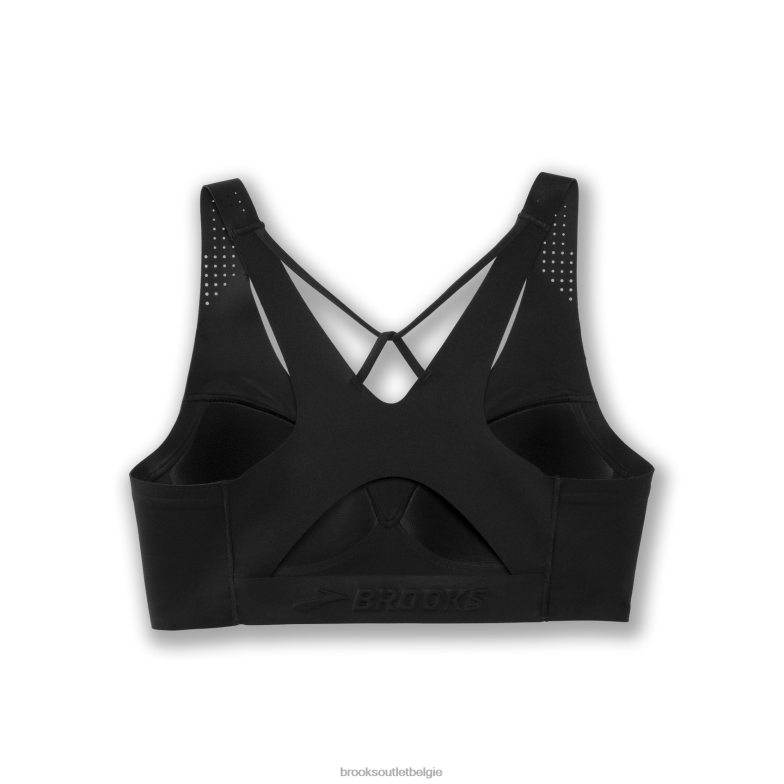 V8D8N822 Dare run-bh met v-hals zwart Brooks