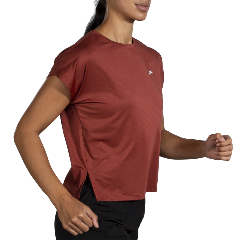 V8D8N1037 sprintvrije korte mouw koper Brooks