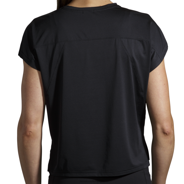 V8D8N1038 sprintvrije korte mouw zwart Brooks