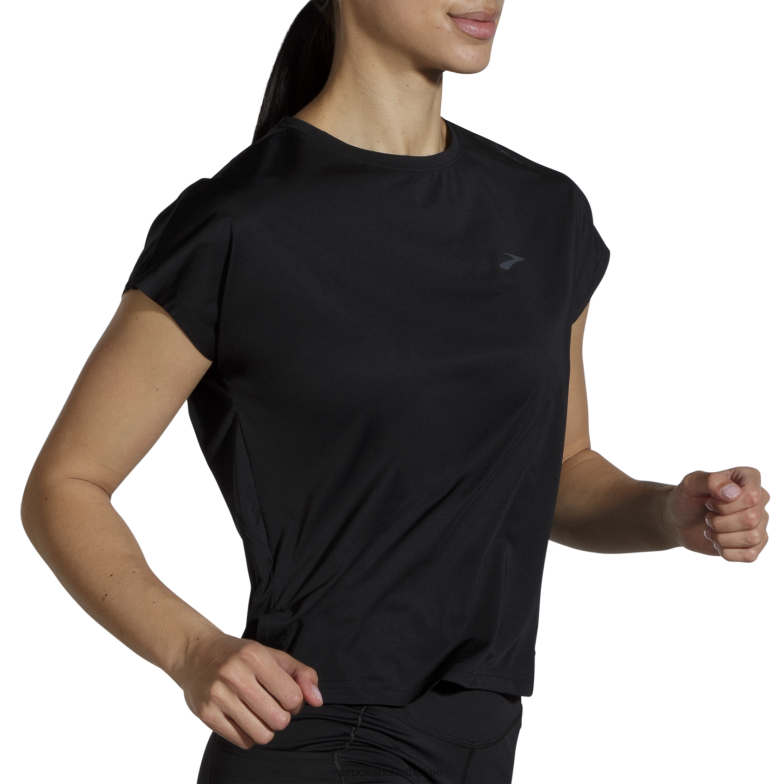 V8D8N1038 sprintvrije korte mouw zwart Brooks