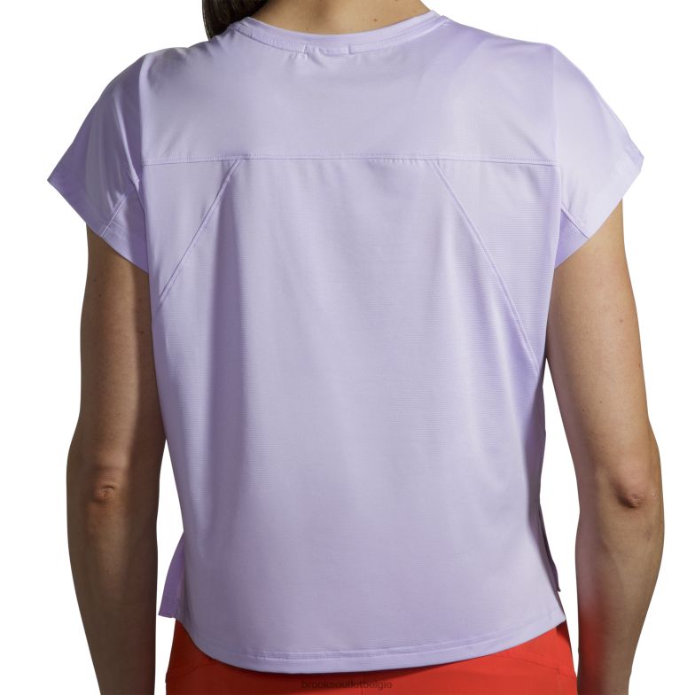 V8D8N1039 sprintvrije korte mouw paars Brooks