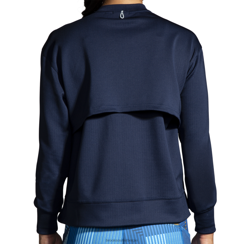 V8D8N1208 uitgevoerd in sweatshirt marine Brooks
