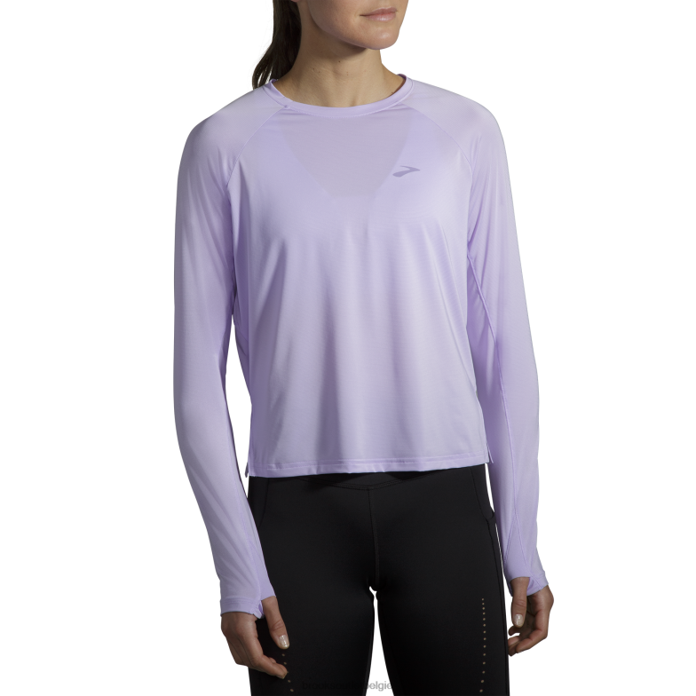 V8D8N490 sprintvrije lange mouw paars Brooks