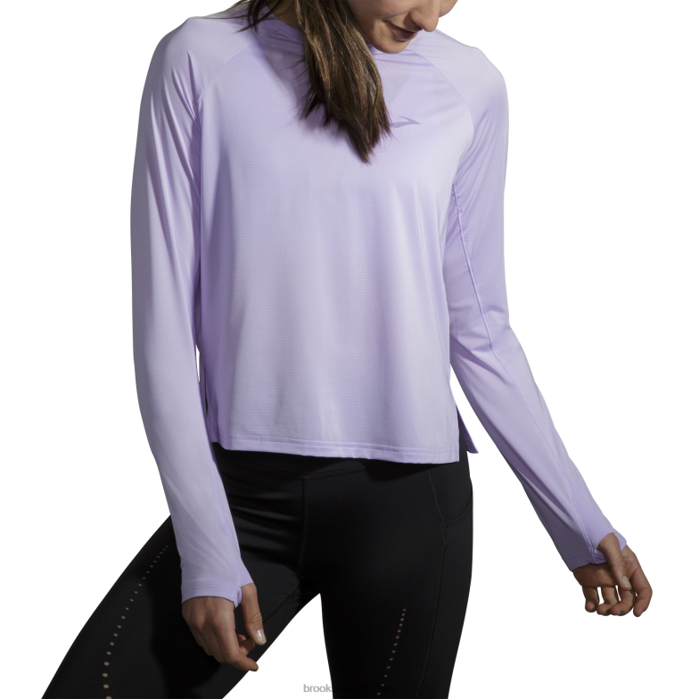 V8D8N490 sprintvrije lange mouw paars Brooks