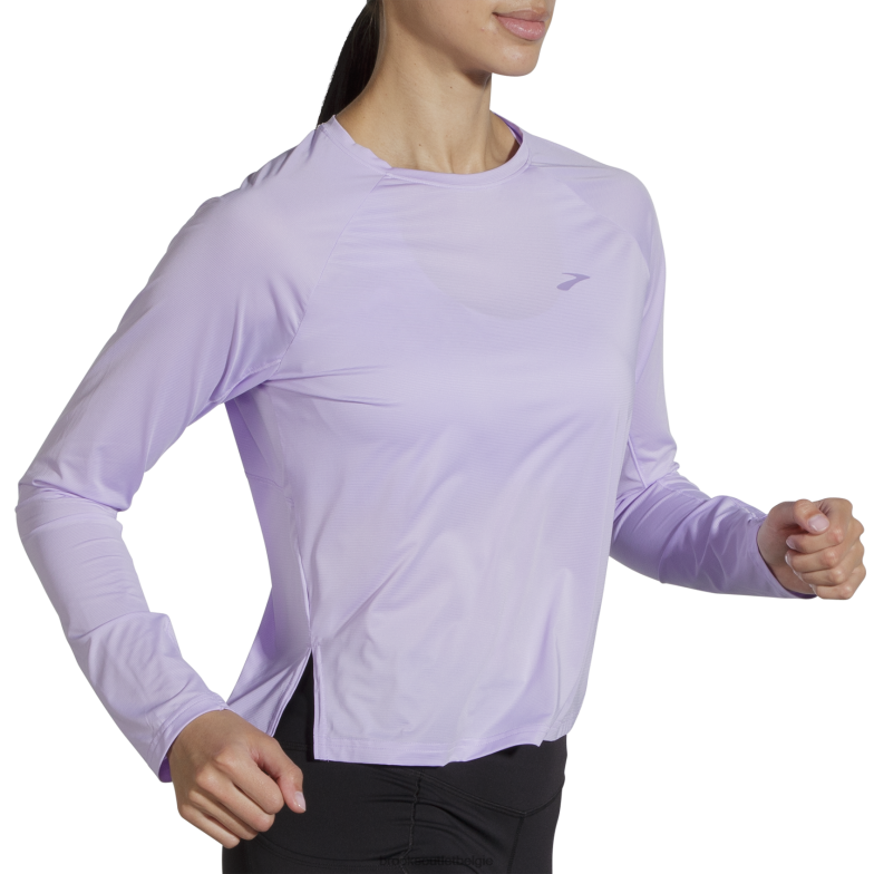 V8D8N490 sprintvrije lange mouw paars Brooks