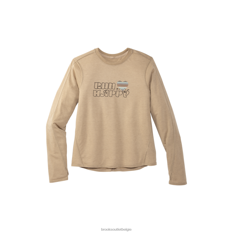 V8D8N577 afstand grafische lange mouw havermout Brooks