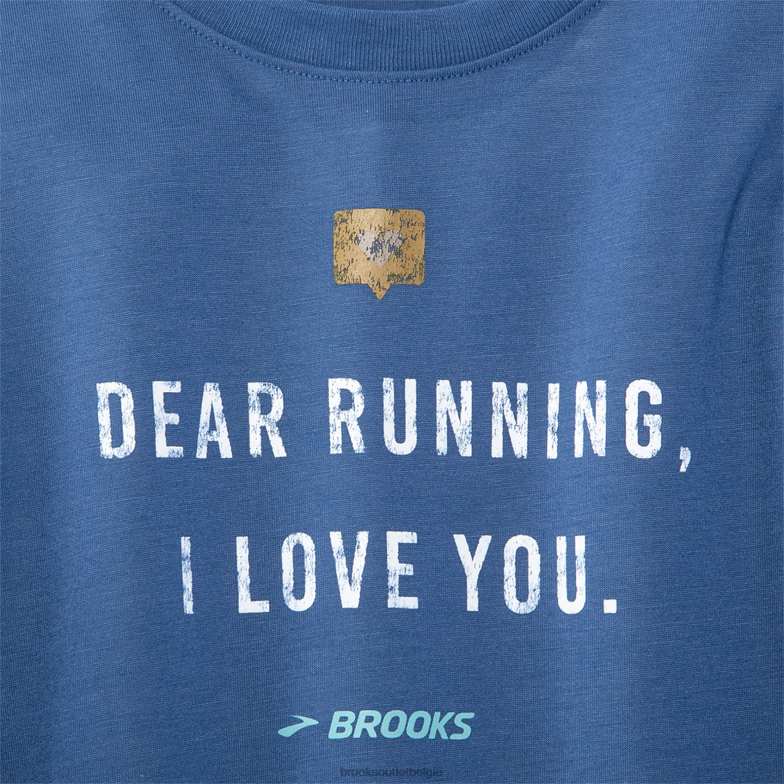 V8D8N578 afstand grafische lange mouw blauw Brooks