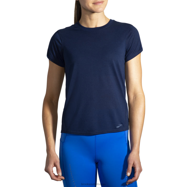 V8D8N677 afstand korte mouw marine Brooks