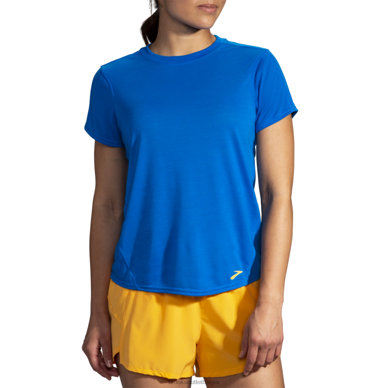 V8D8N795 afstand korte mouw blauw Brooks