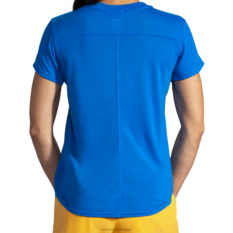 V8D8N795 afstand korte mouw blauw Brooks