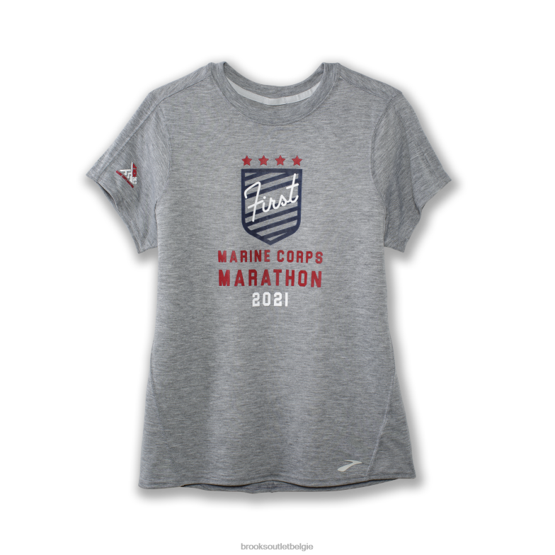 V8D8N833 afstand grafische korte mouw heide Brooks